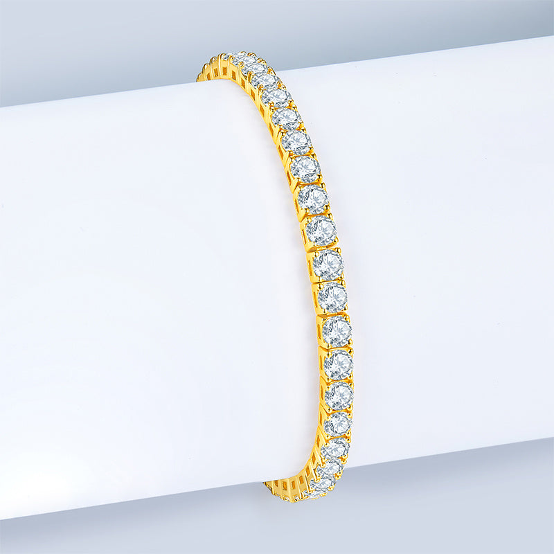 Einzigartiges Mosan-Diamant-Silberarmband