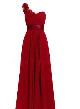 Multicolor Slanted Neck Maxi Dress