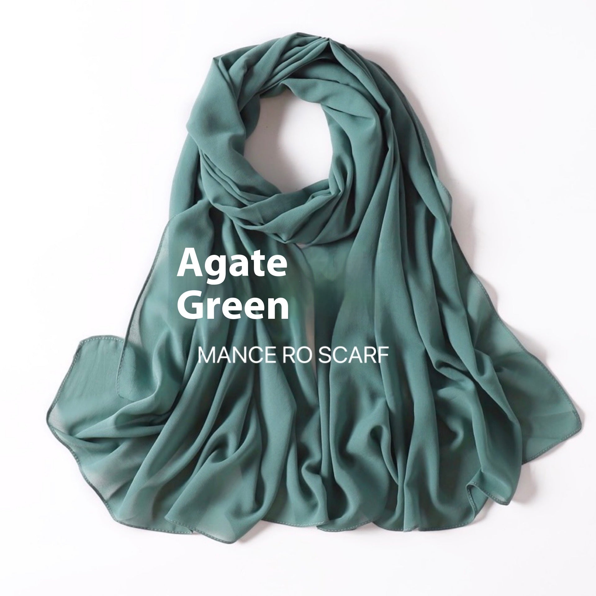 Foulard en mousseline de soie perlée
