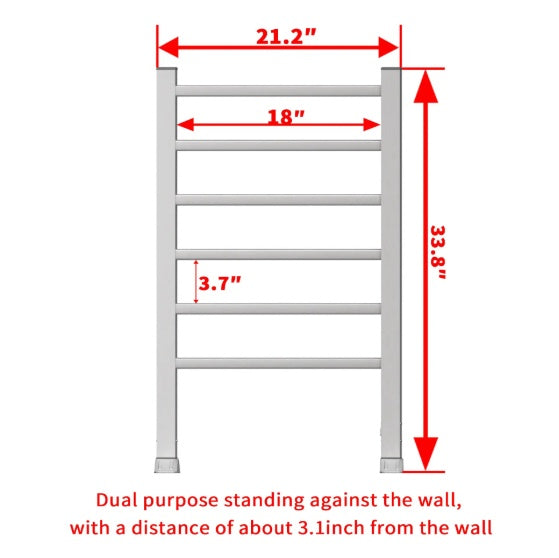 6-Bar Wall Mounted Electric Towel Warmer