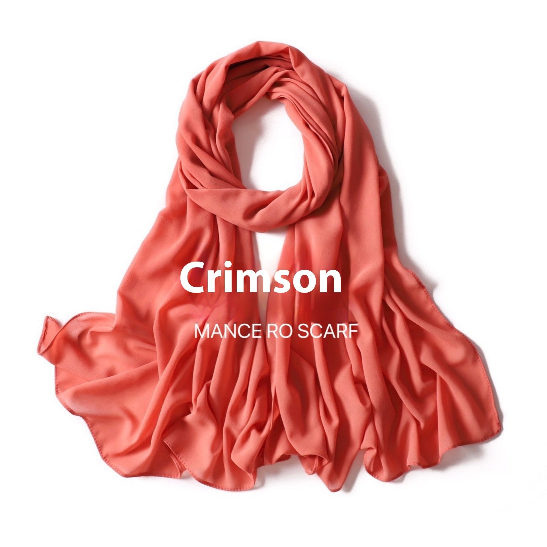 Foulard en mousseline de soie perlée