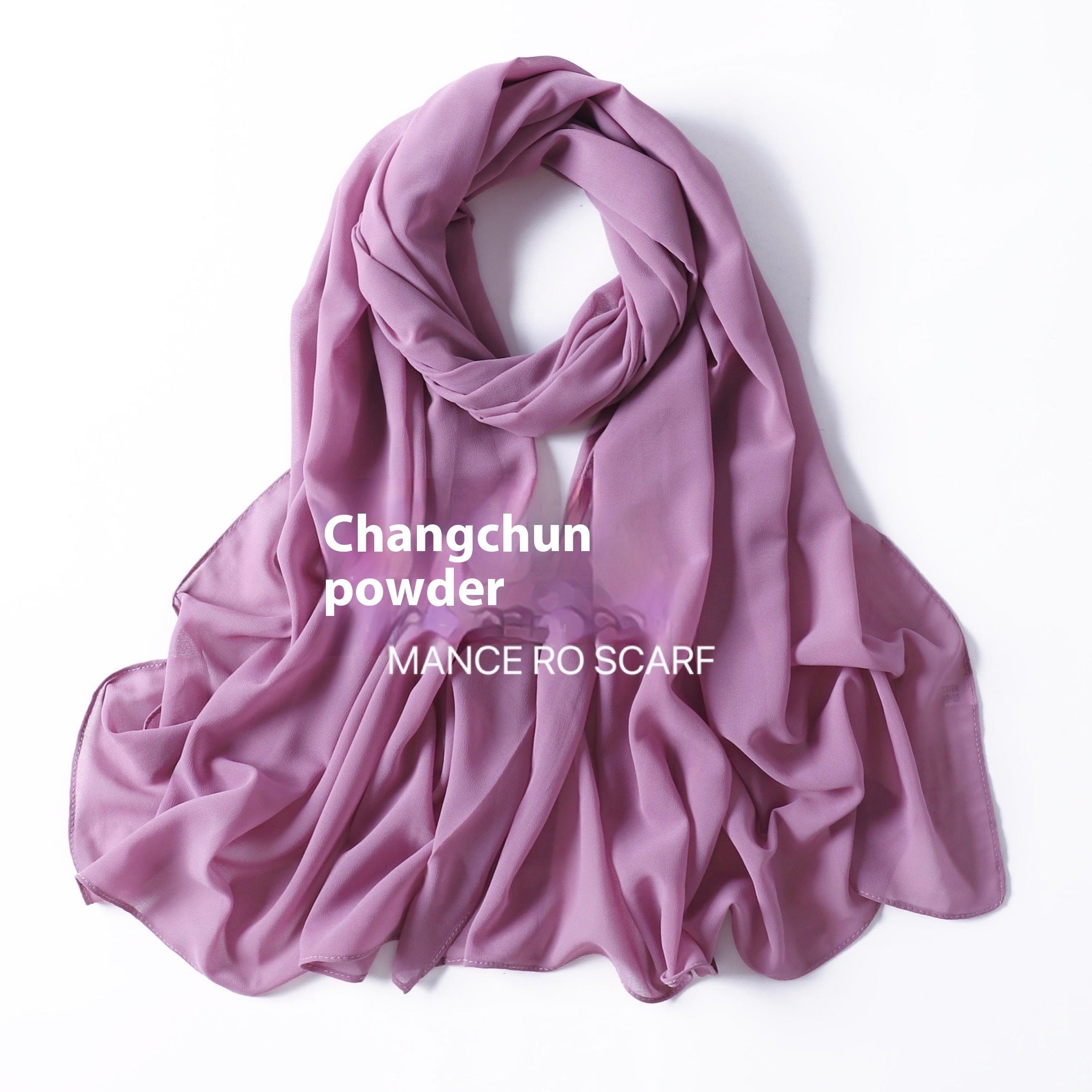 Foulard en mousseline de soie perlée
