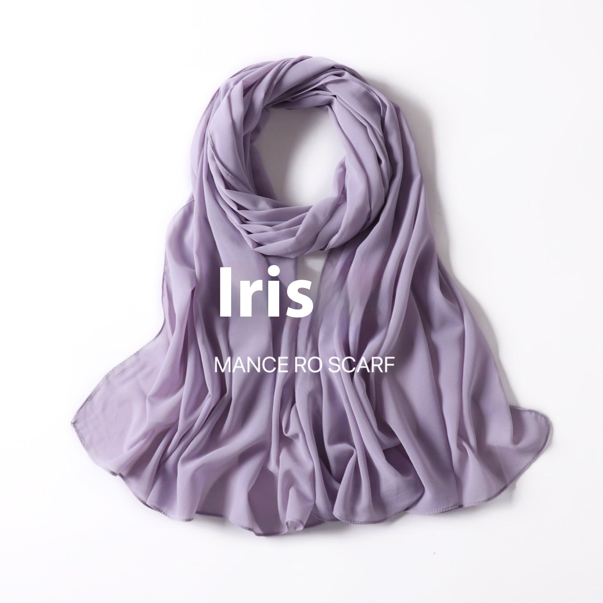 Foulard en mousseline de soie perlée