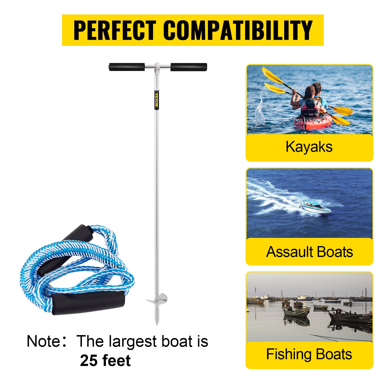 VEVOR Stainless Steel Sand Anchor Kit