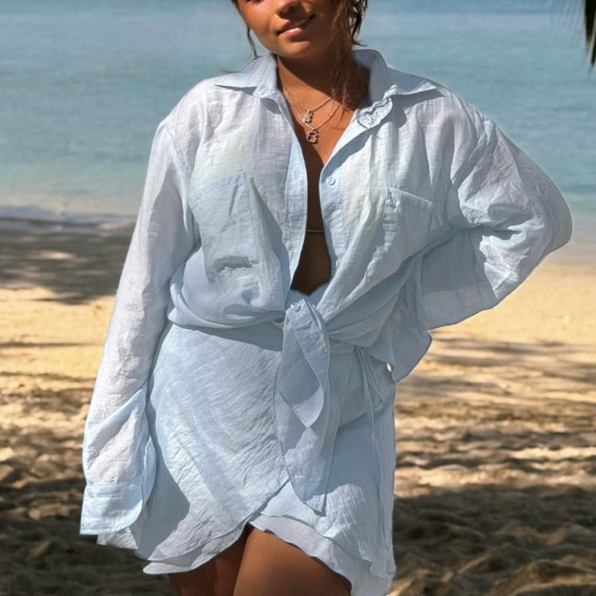 Vacation Beach Cover Shirt Set