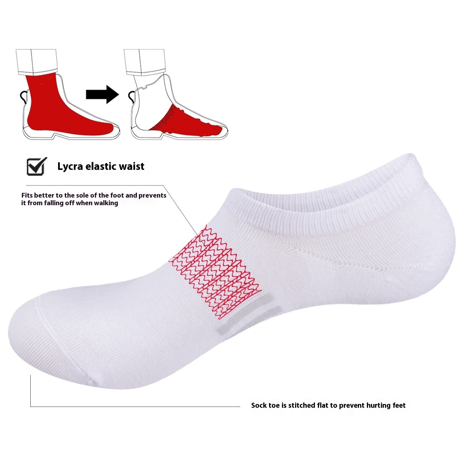 Invisible Cotton Socks for Summer