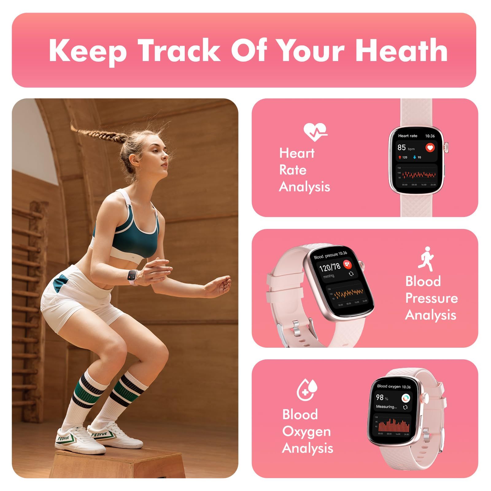 Waterproof Fitness Smartwatch