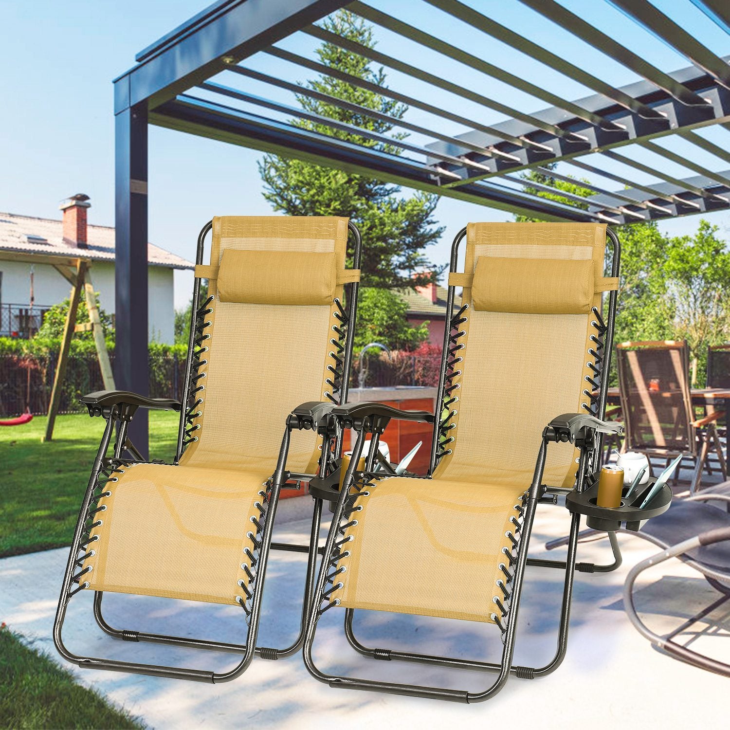 2er-Pack Zero Gravity Loungesessel