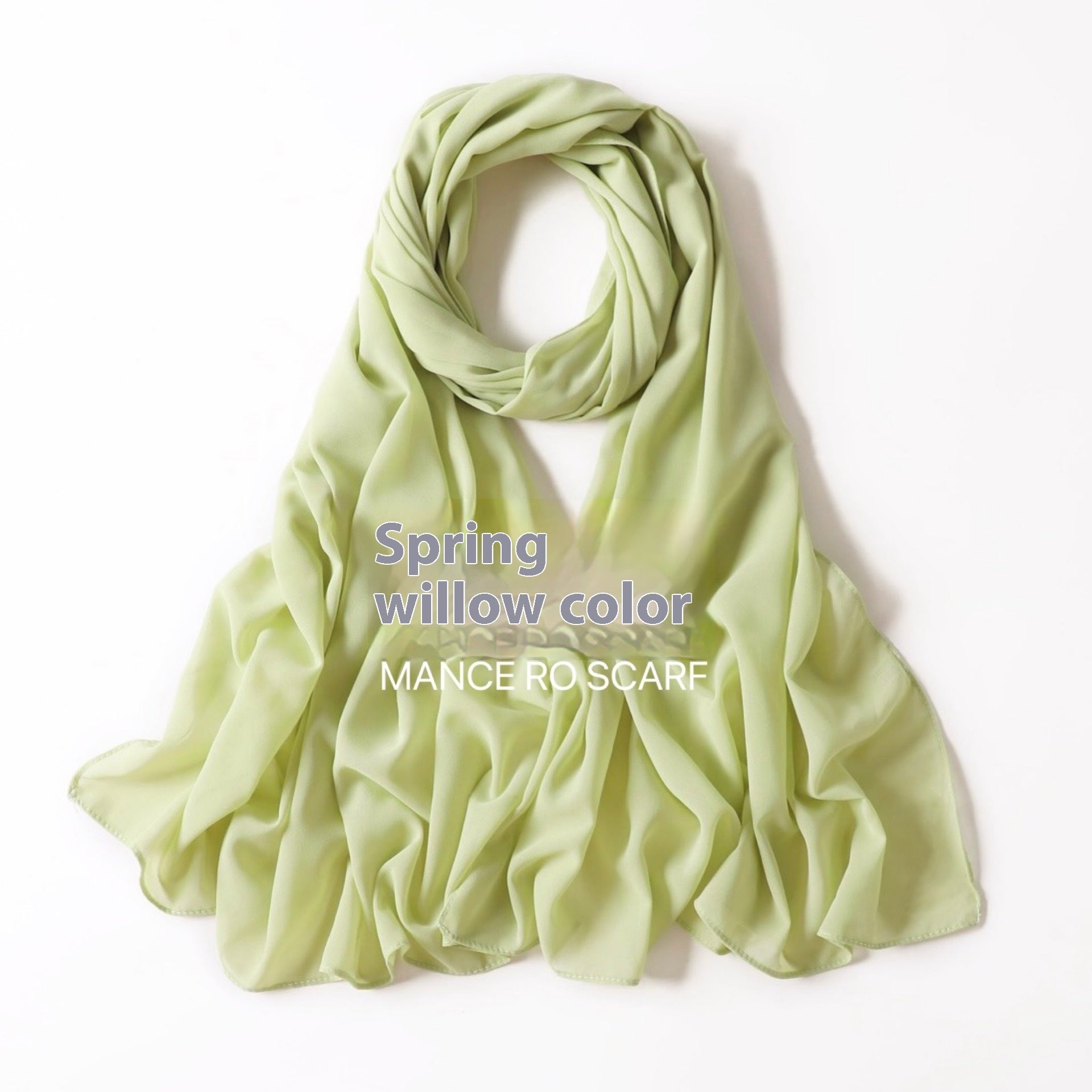 Foulard en mousseline de soie perlée