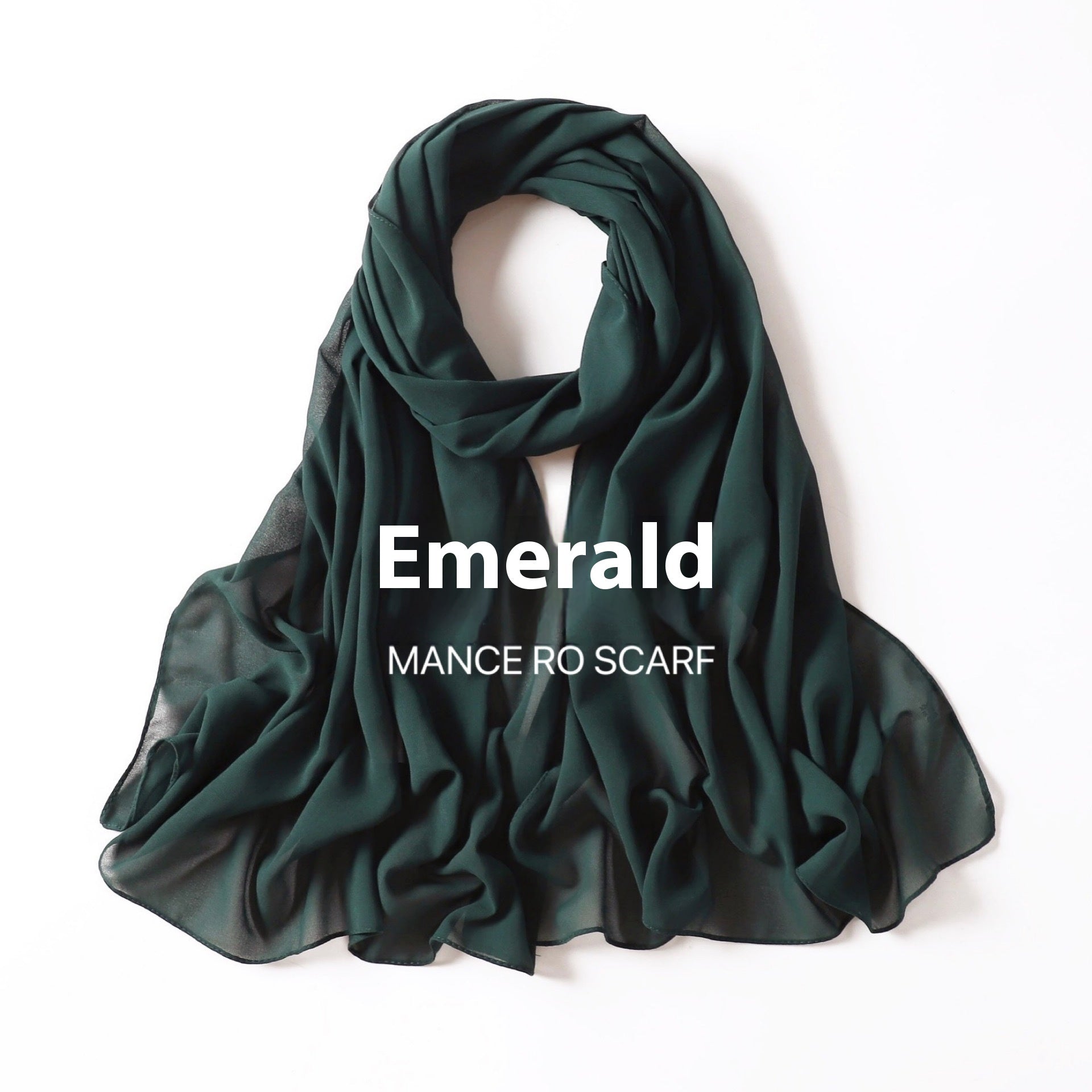 Foulard en mousseline de soie perlée