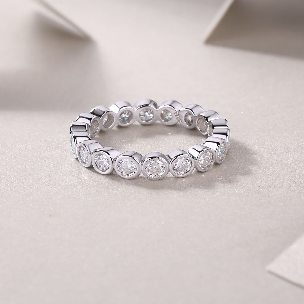 Luxury Moissanite Silver Diamond Ring