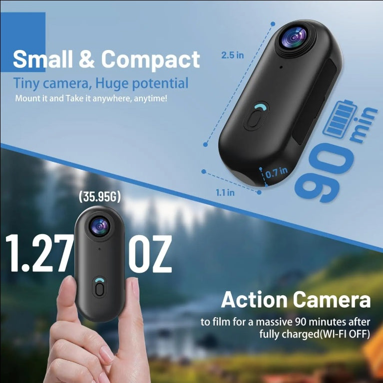 128 GB FHD 1080P Mini-Body-POV-Kamera