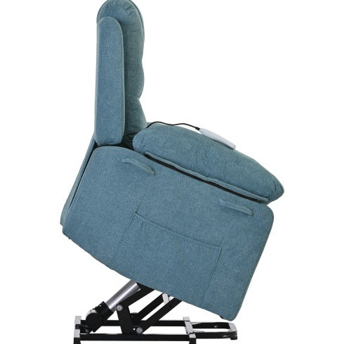 Power Lift Massage-Relaxsessel Blau