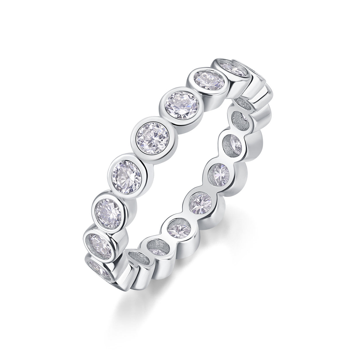 Luxury Moissanite Silver Diamond Ring