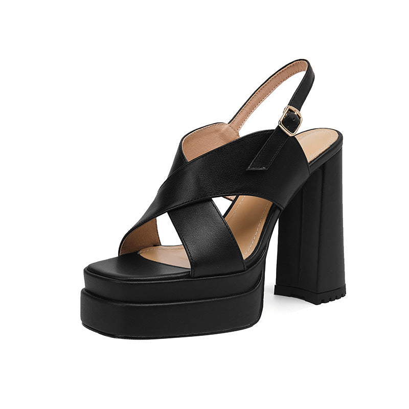 Personalisierte Peep Toe Sandalen Damen