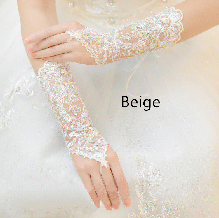 Bridal Long Fingerless Wedding Gloves