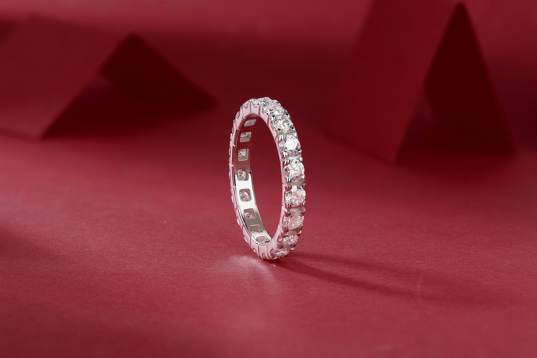 Starry Sky Moissanite Silver Ring