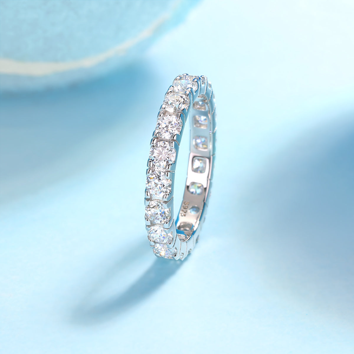 Starry Sky Moissanite Silver Ring