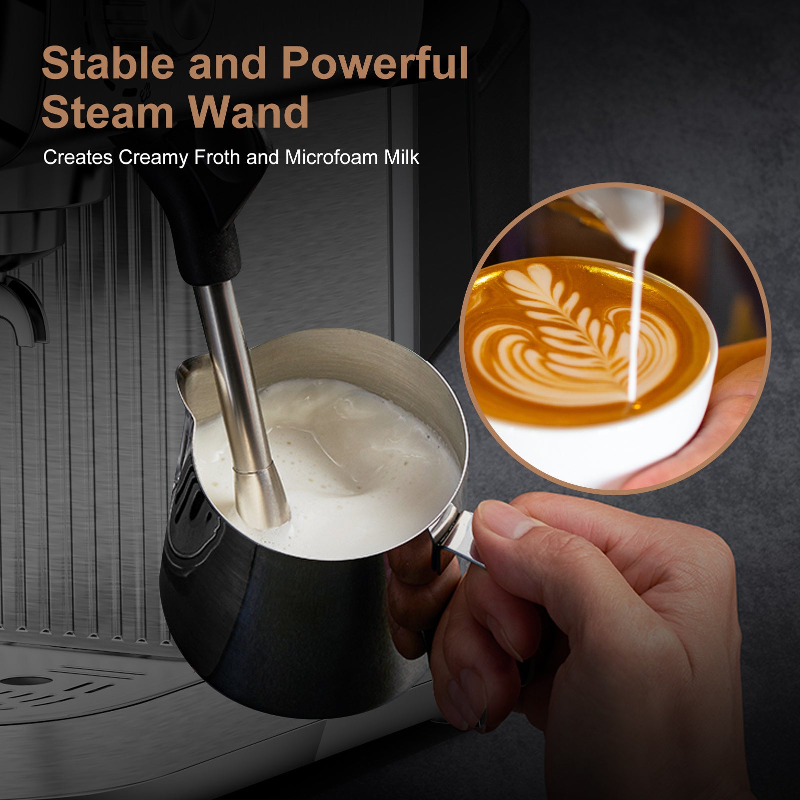 20 Bar Espresso Machine with Milk Frother