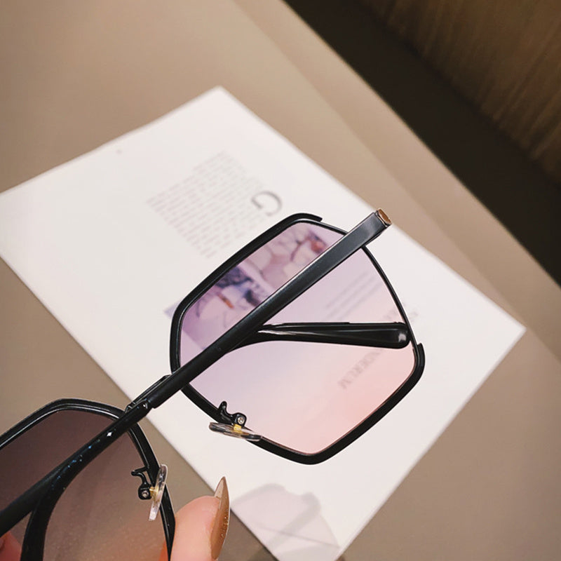 Ins Vintage Halbrahmen-Sonnenbrille