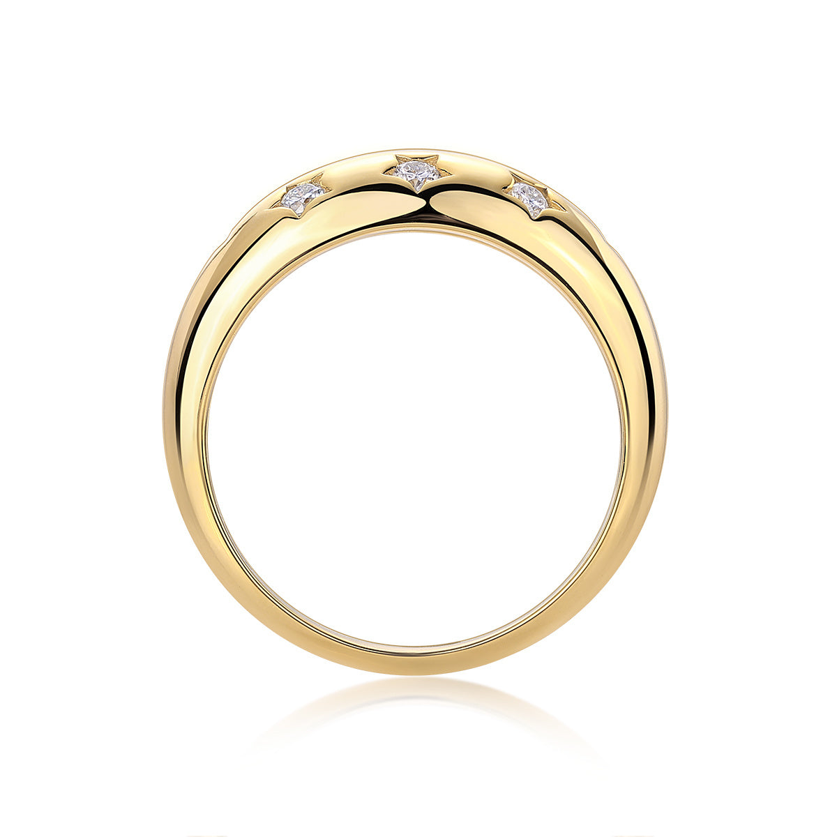 Trendy Moissanite Silver Rings Set