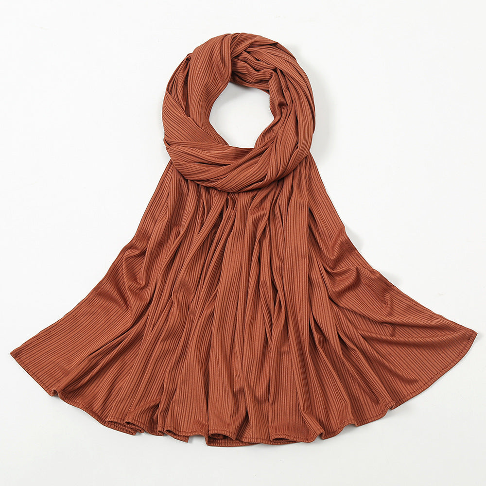 Écharpe en tricot de coton rayé pour femme