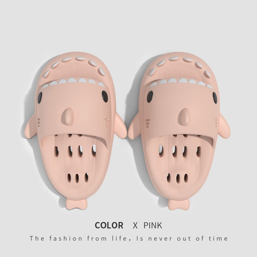 Shark Slippers Women Quick-Dry Slides