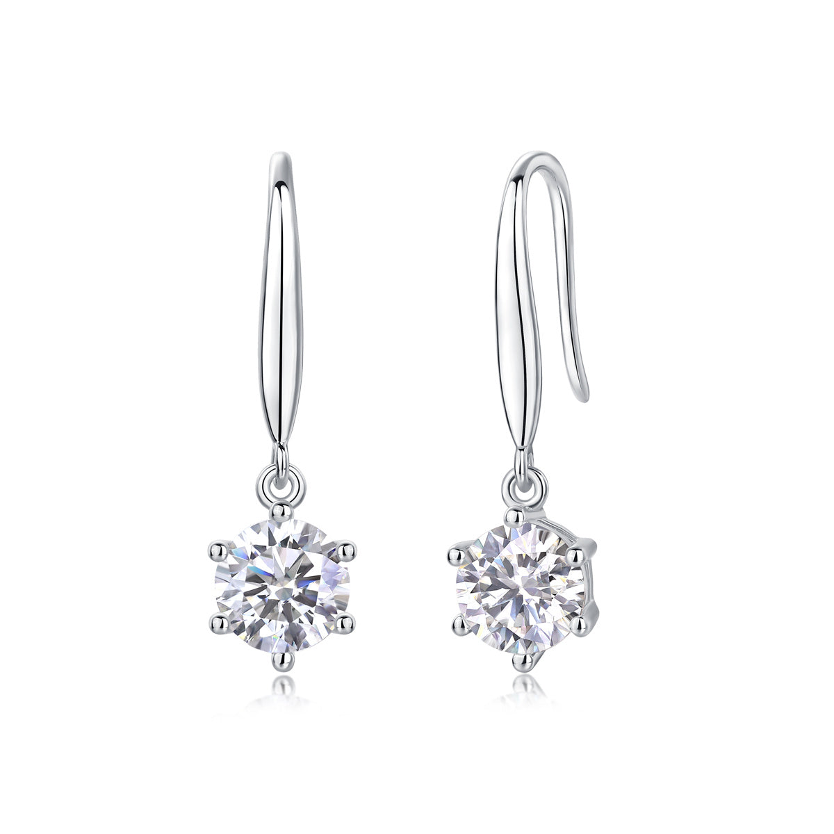 Jumping Wind Moissanite Silber Ohrringe
