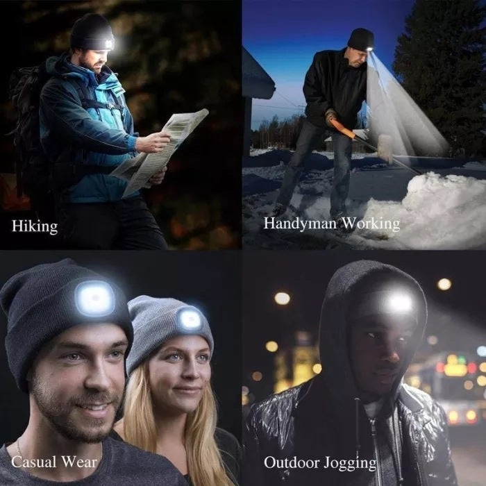LED Light-Up Knit Beanie Hat