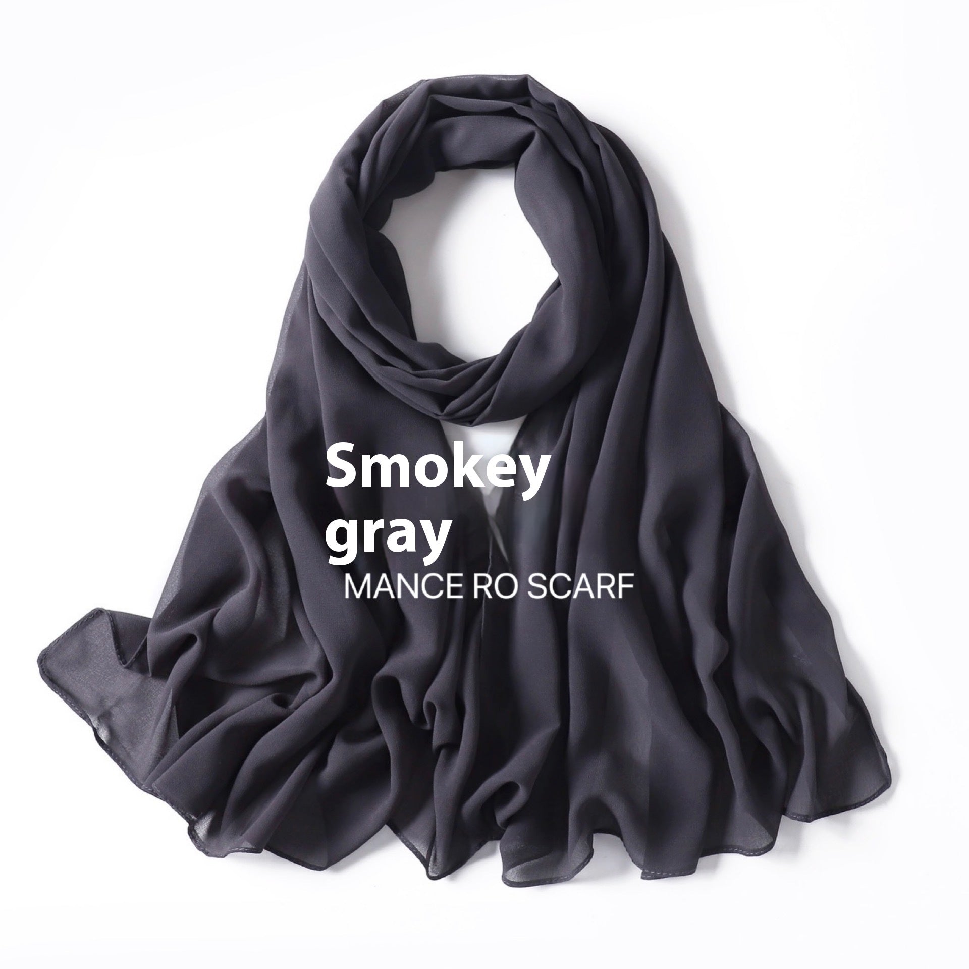 Foulard en mousseline de soie perlée