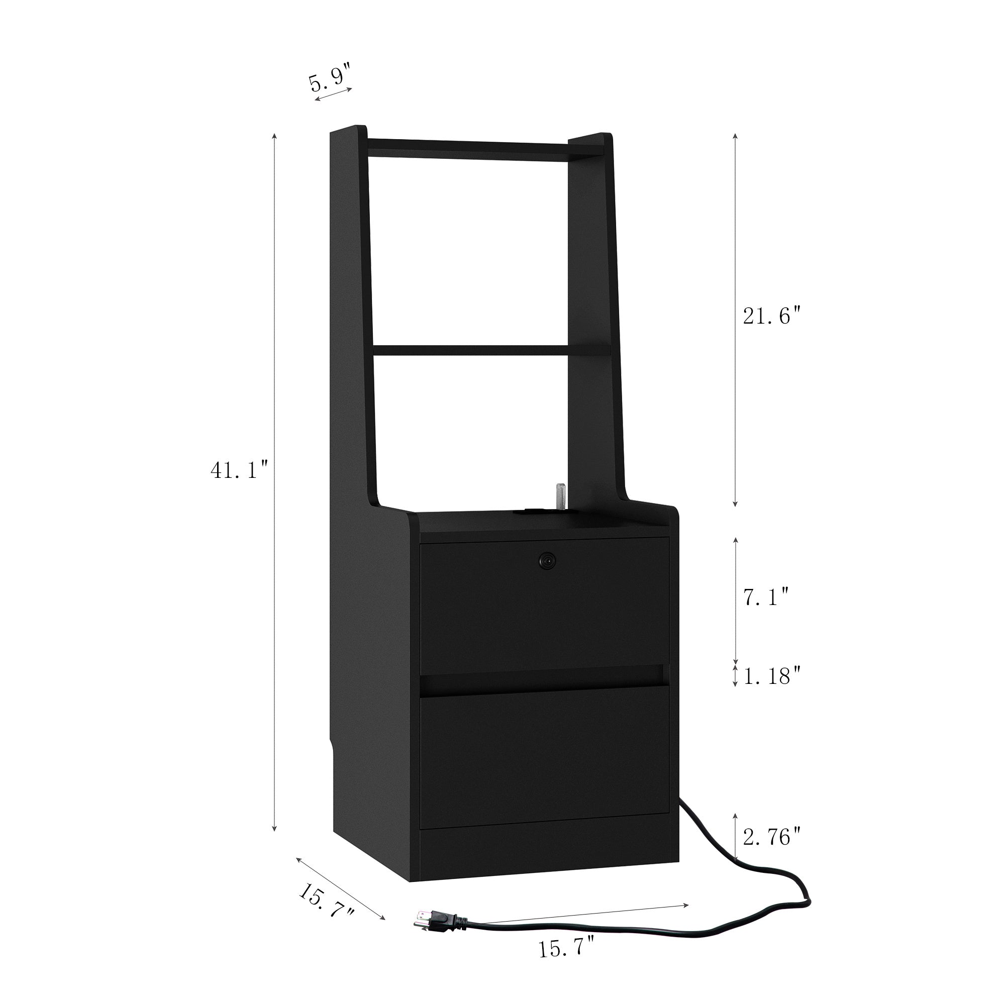 Smarter Nachttisch mit Ladestation