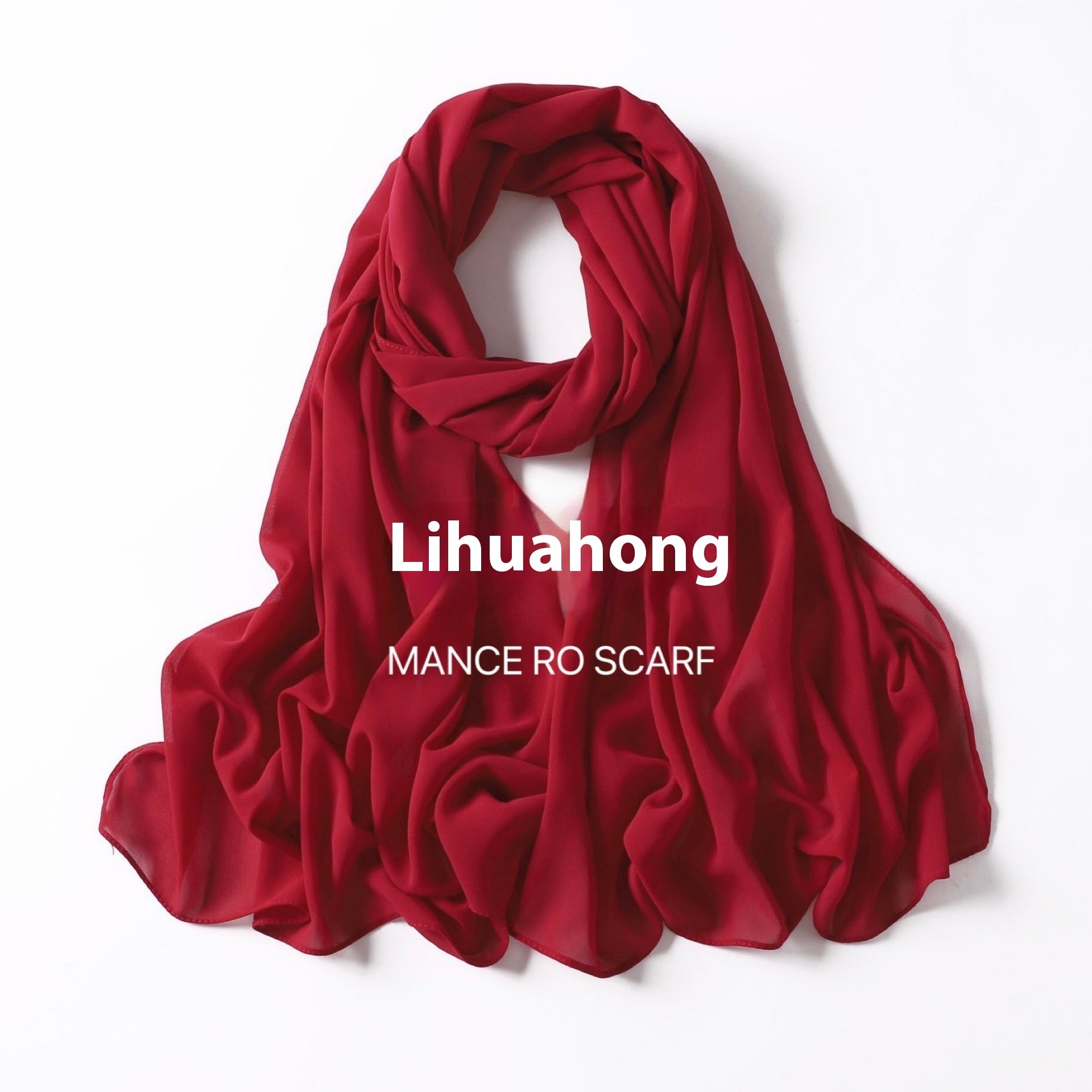 Foulard en mousseline de soie perlée