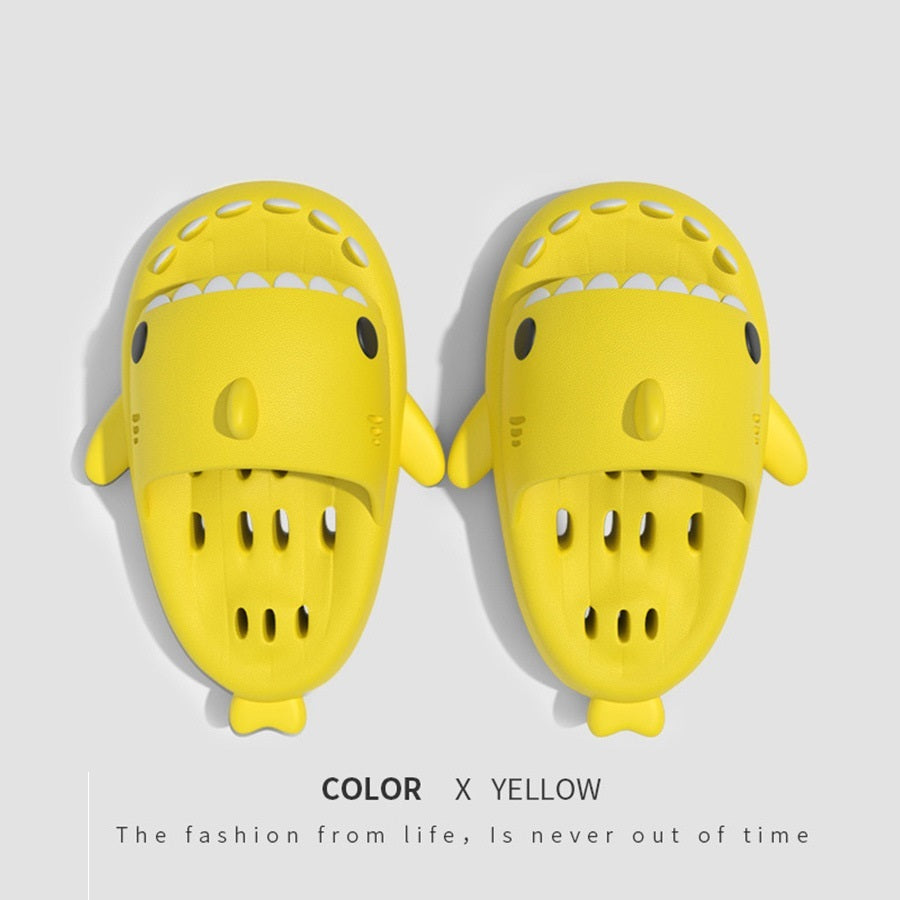 Shark Slippers Women Quick-Dry Slides