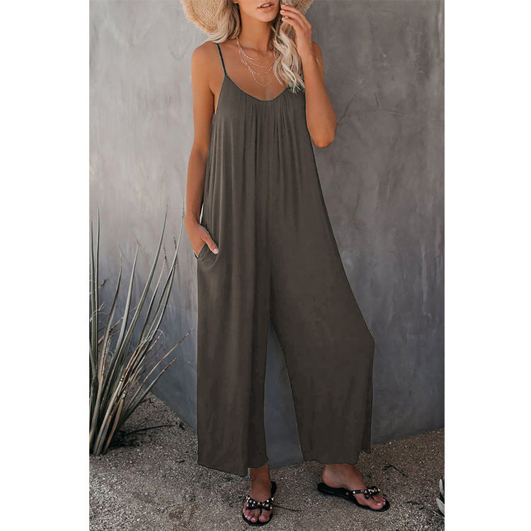 Women’s Loose Sleeveless Jumpsuit