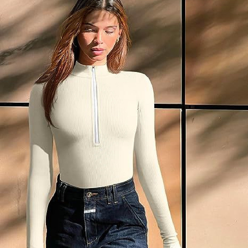 Slim Fit Jumpsuit mit Reißverschluss