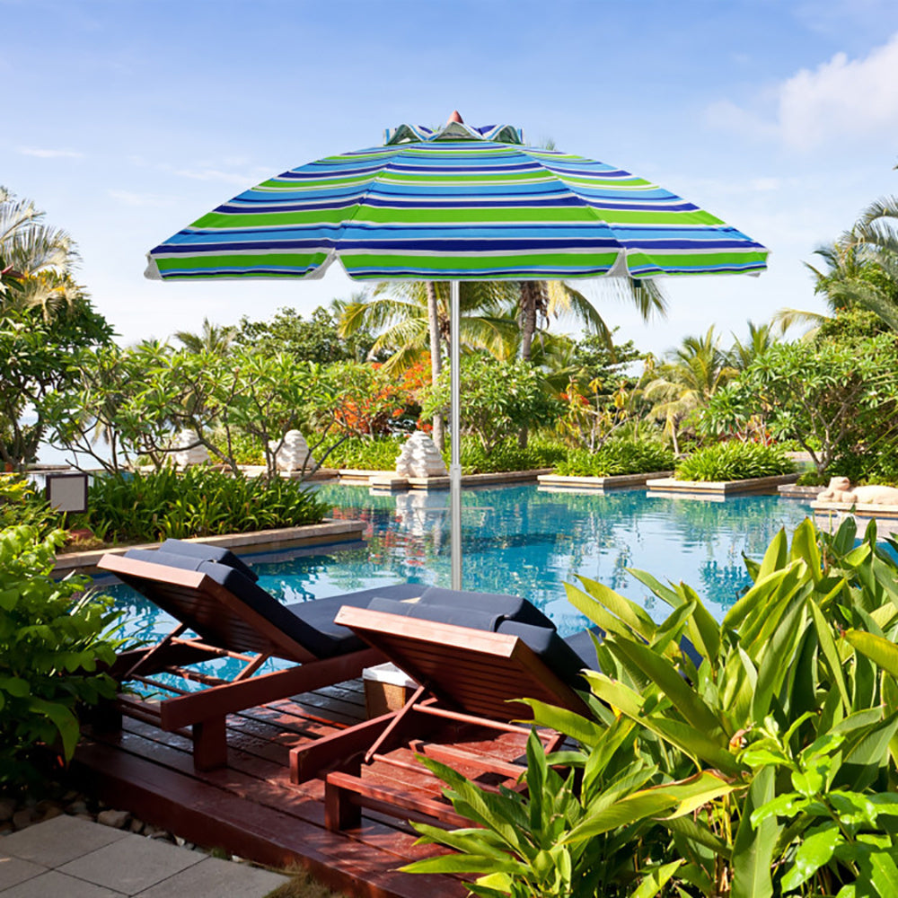 6.5ft Beach Umbrella w/ Carry Bag