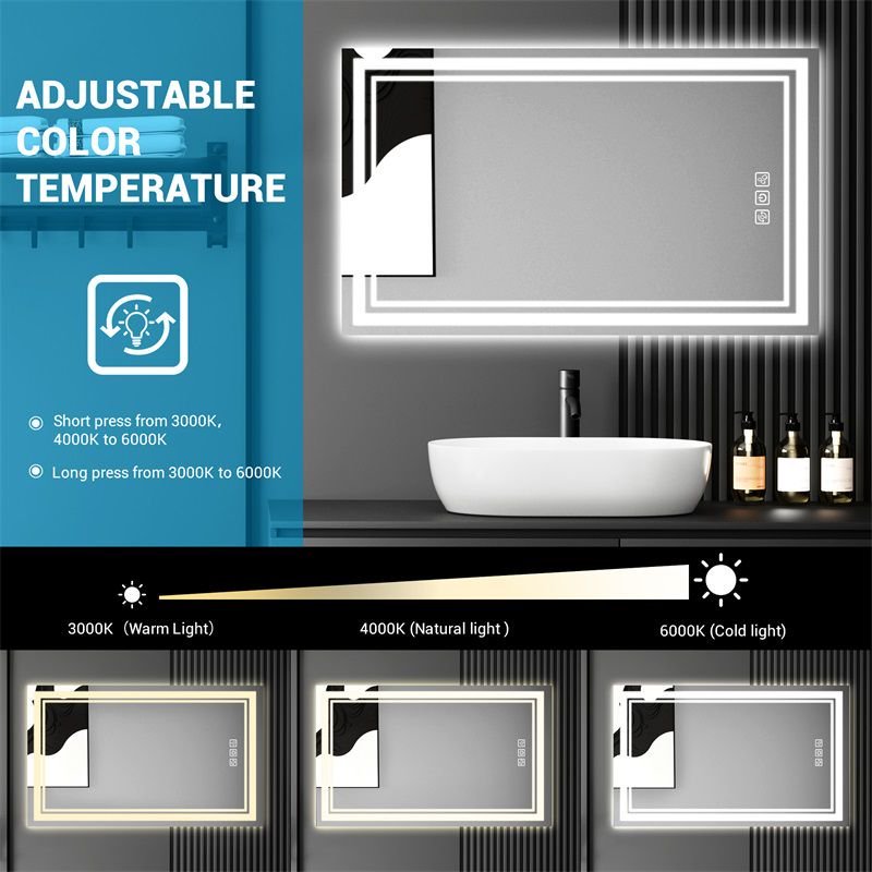 LED-Badezimmerspiegel mit Hintergrundbeleuchtung