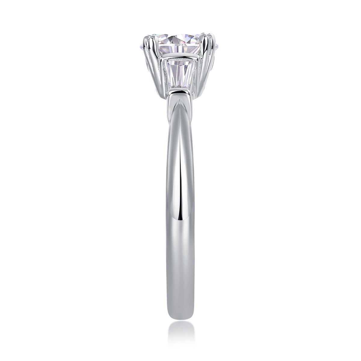 Classic Moissanite Silver Wedding Ring