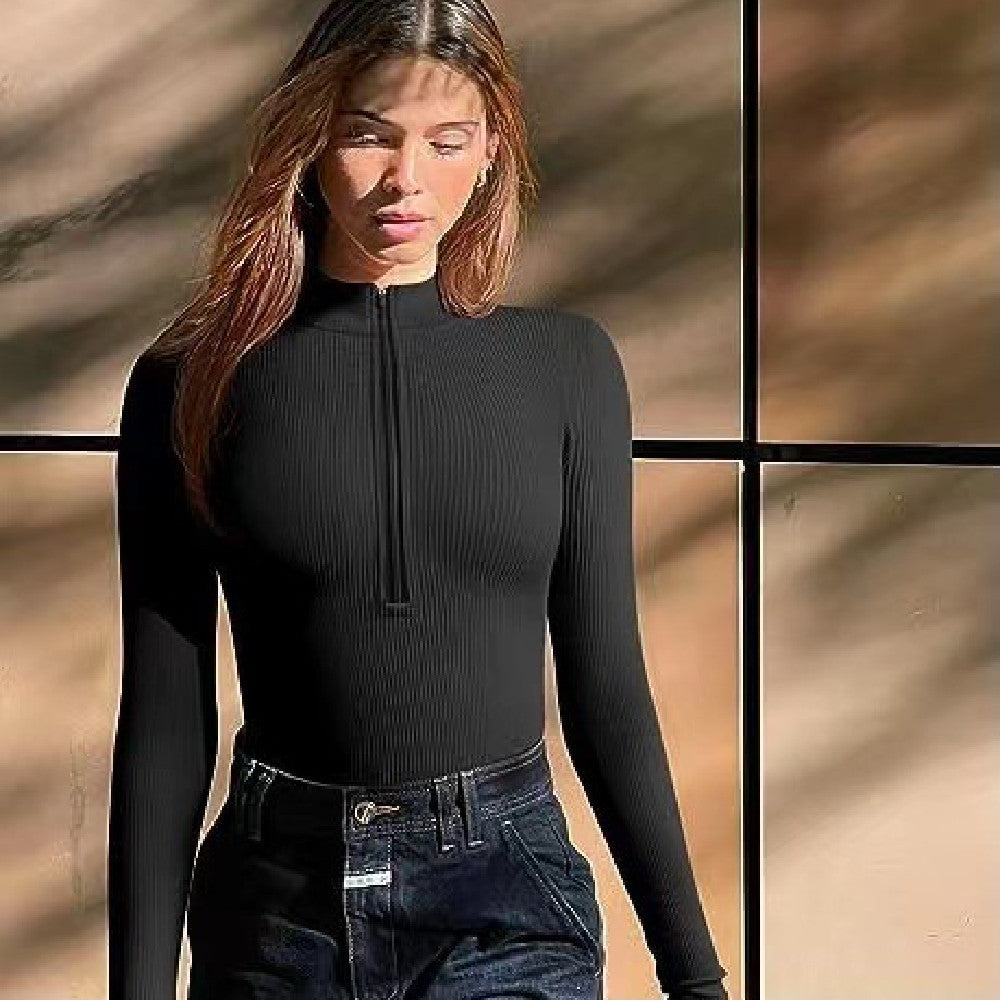 Slim Fit Jumpsuit mit Reißverschluss
