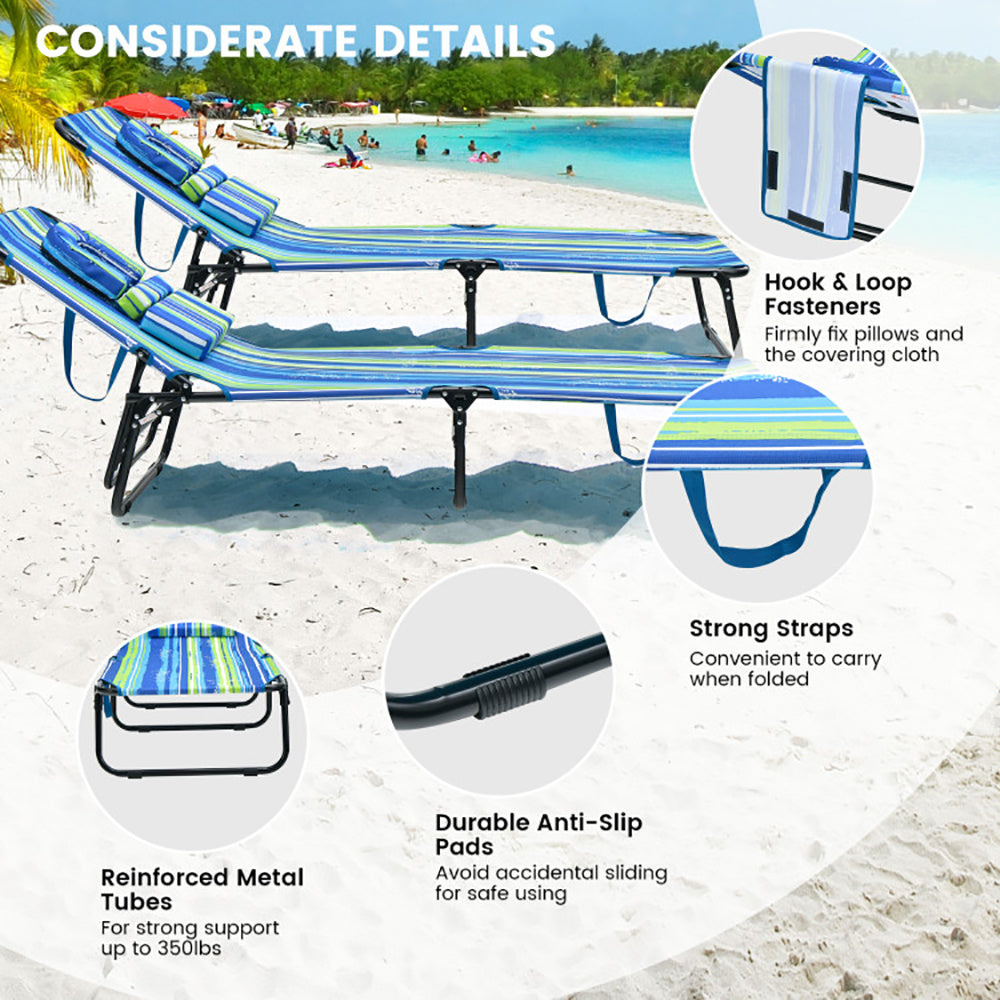 Beach Chaise Lounge Chair w/ Face Hole
