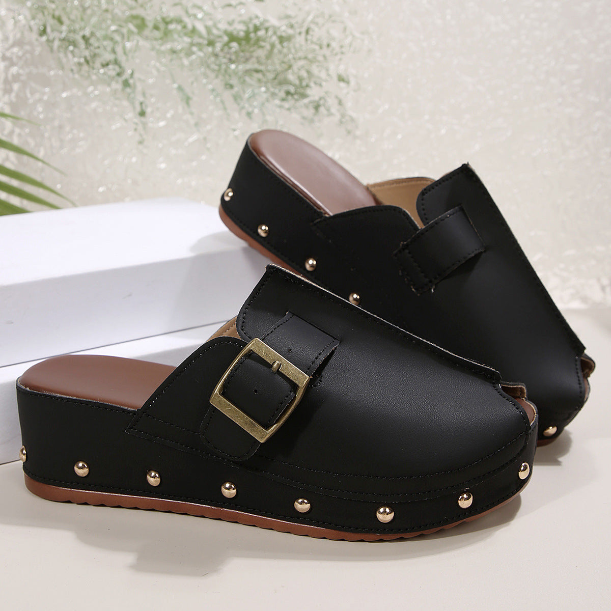 Fischmaul-Keilsandalen für Damen
