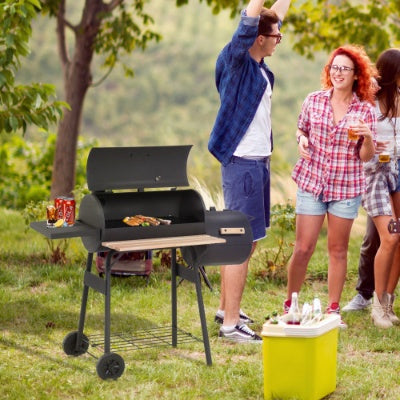 Outsunny 48" Holzkohlegrill &amp; Smoker Combo