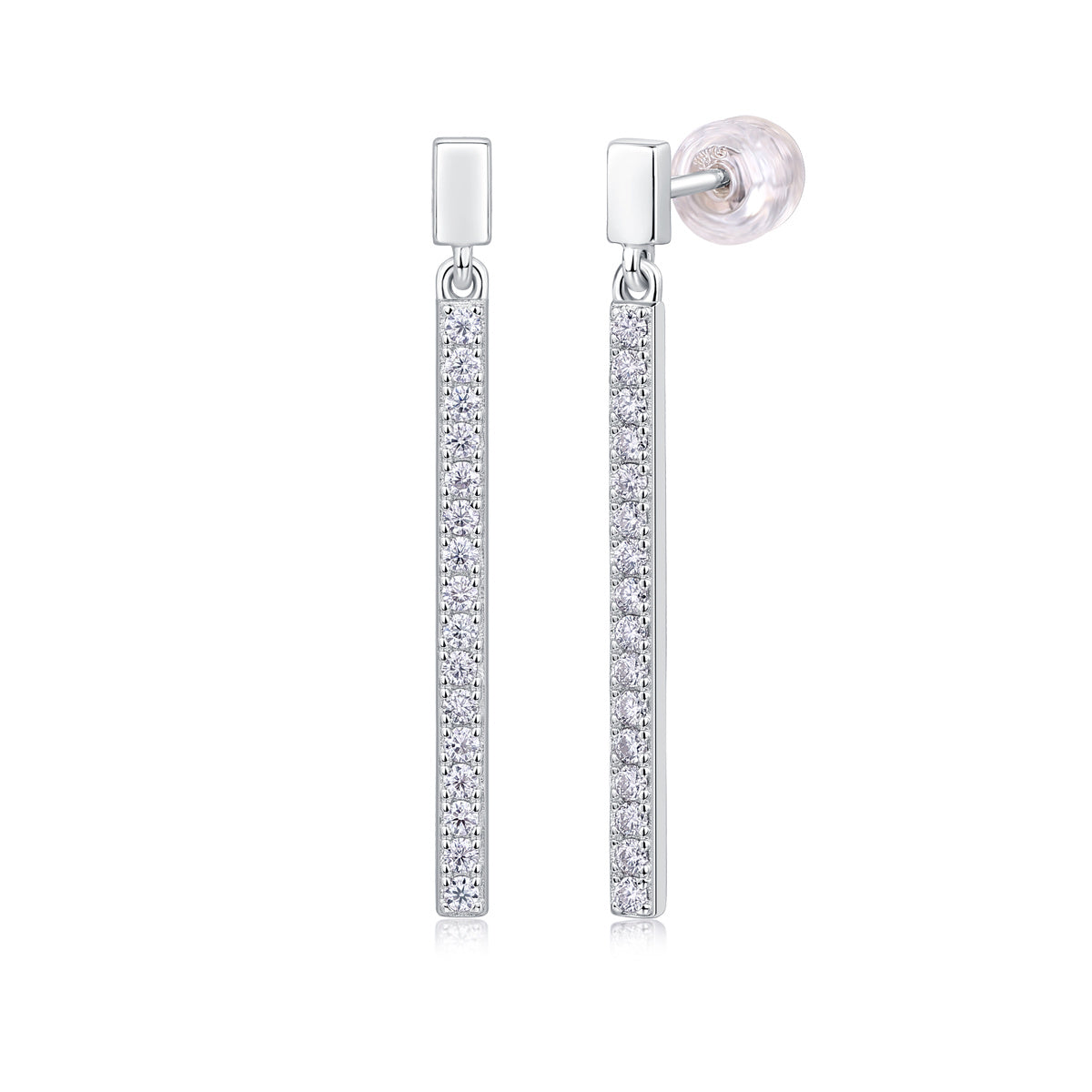 Moissanit Jumping Diamond Ohrstecker