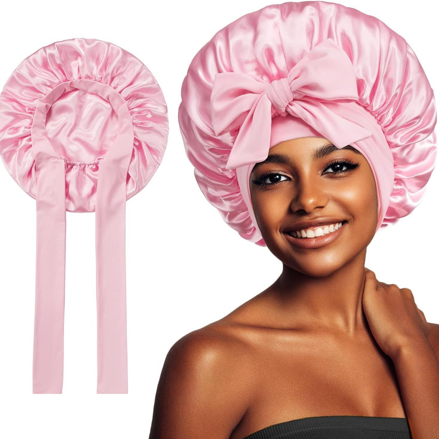 Silk Satin Bonnet for Curly Hair