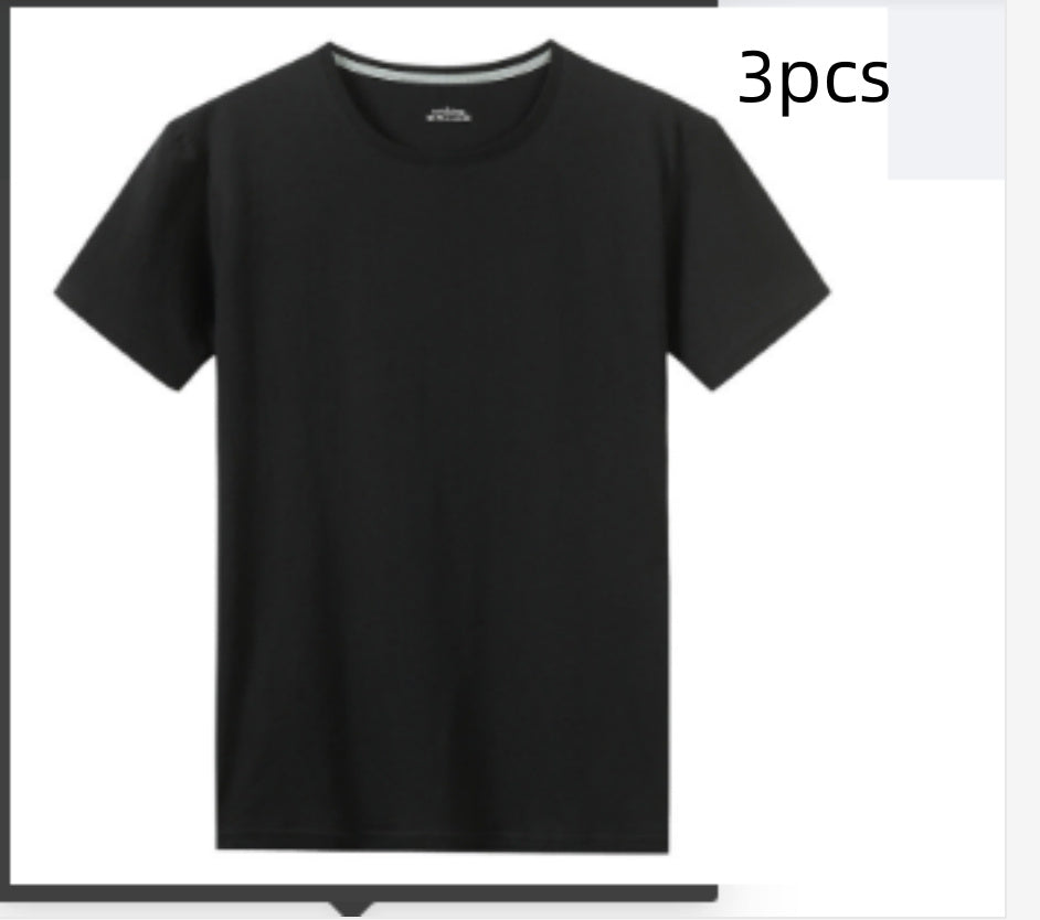 Men’s Solid Cotton Short Sleeve Tee