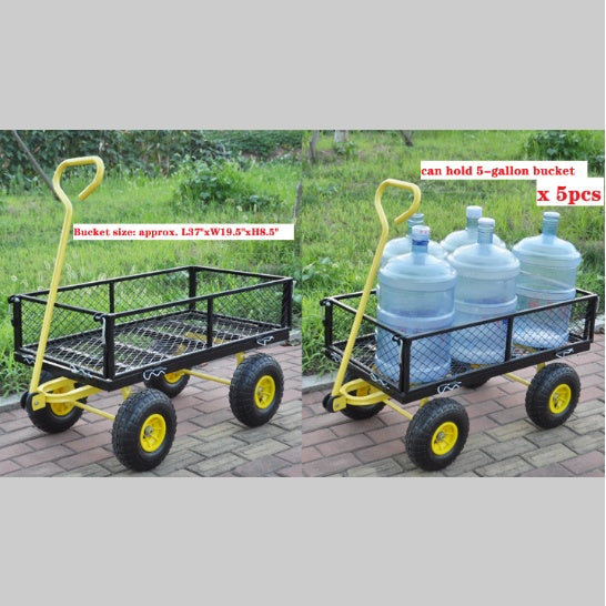 Carriage Gartenwagen aus Stahl mit Schwenkgriff