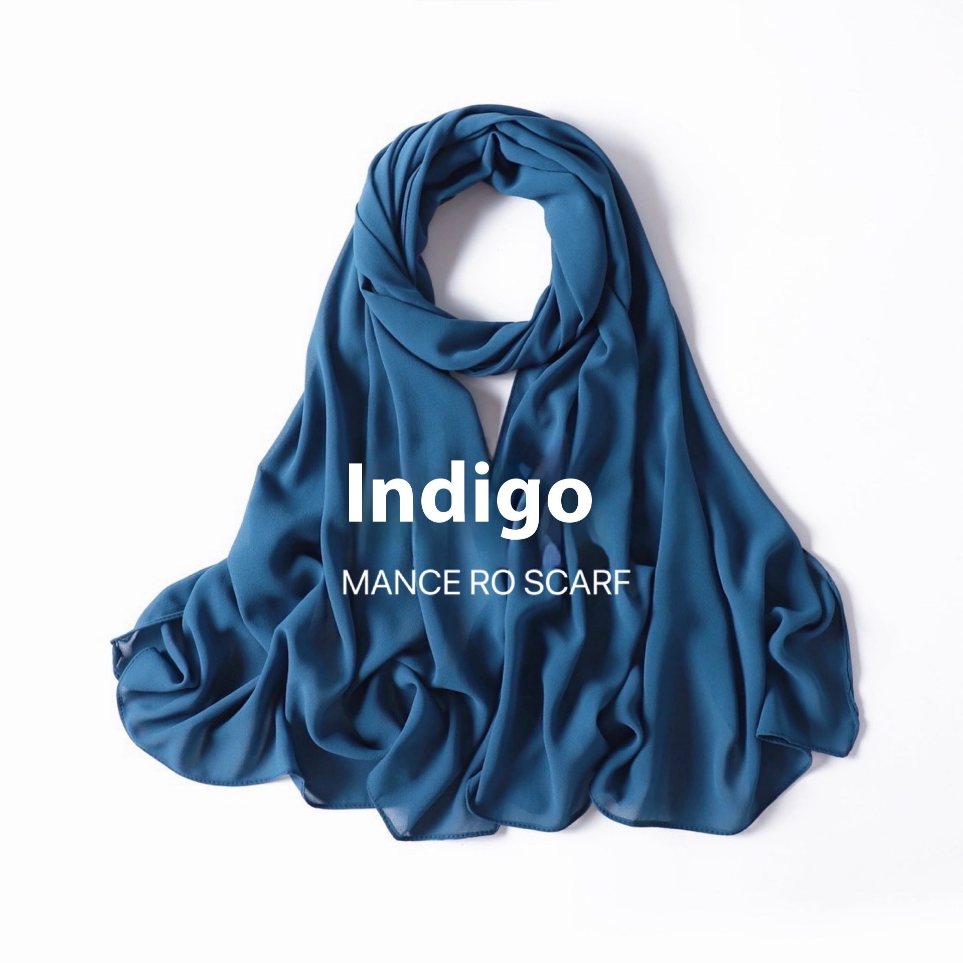 Foulard en mousseline de soie perlée