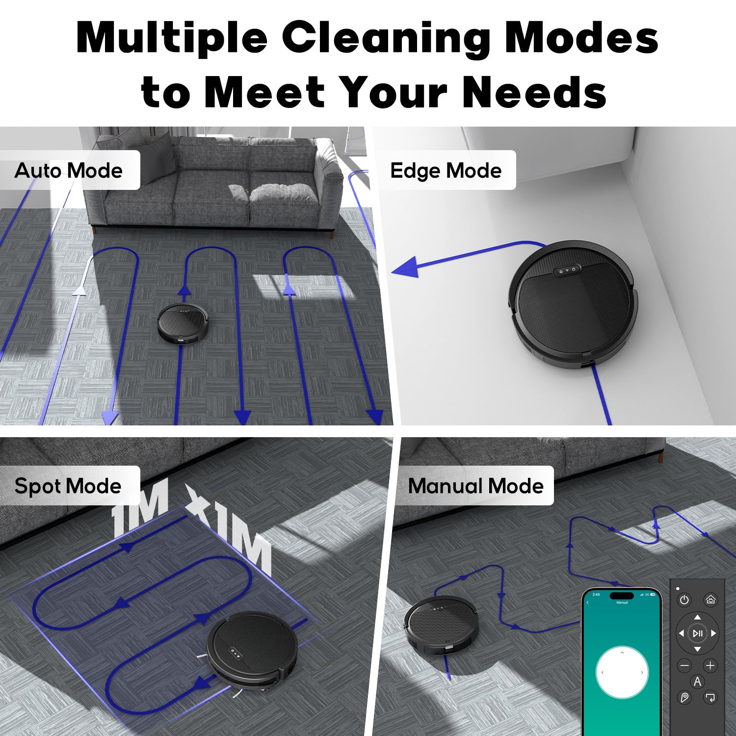 3-in-1 Robot Vacuum & Mop, 5000Pa Suction