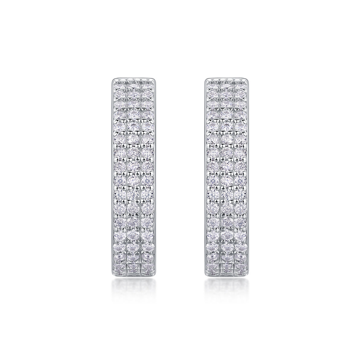 Slow Pace Moissanit Silber Ohrstecker
