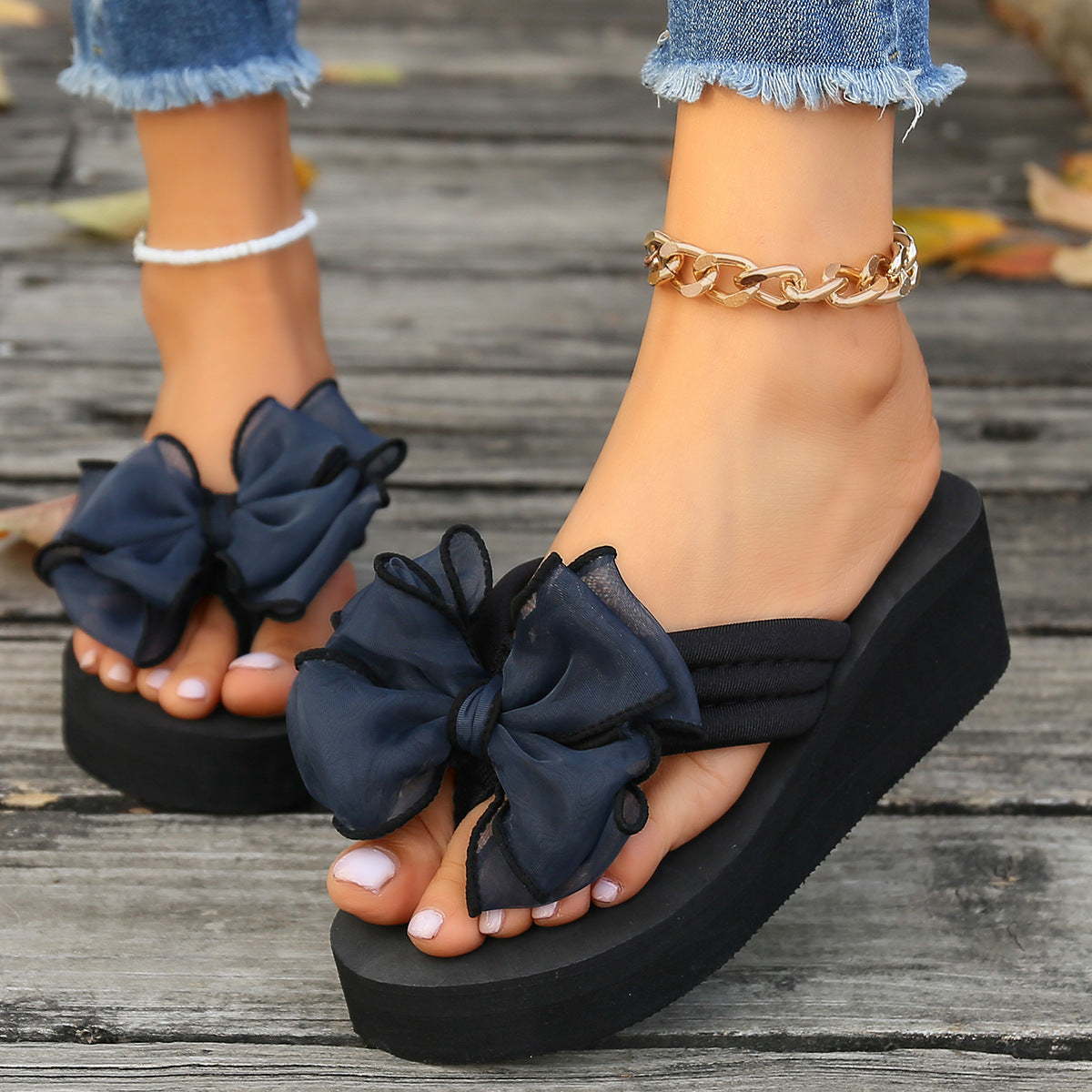 Damen-Sommersandalen mit dicker Sohle